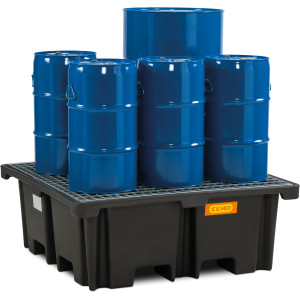 PE lovilna posoda 400/4 400 l s pocinkano rešetko