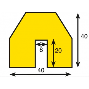 Zaščita robov, tip BB, na pripenjanje, dolžina 5 m
