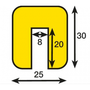 Zaščita robov tipa G dolžina 5 m, za rezanje po meri