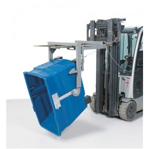 Posoda za razsuti material iz polietilena (PE), z nogami, prostornina 600 l, modra