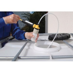 Mini vzorčevalnik iz PE, komplet s črpalko, steklenicami, sesalno cevjo, utežjo iz nerjavečega jekla, nalepkami