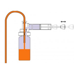 Mini vzorčevalnik iz PE, komplet s črpalko, steklenicami, sesalno cevjo, utežjo iz nerjavečega jekla, nalepkami