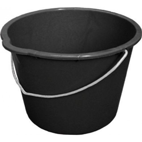 Plastično vedro iz recikliranega polietilena, 12 l, črno, PU = 10 kosov