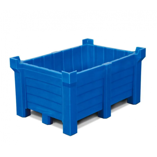 Nakladalna posoda PolyPro iz PE, 90 l, lovilni volumen 70 l, zaprta, modra