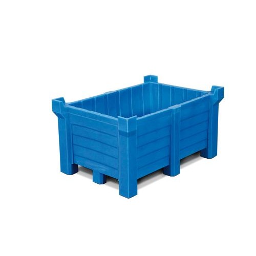 Nakladalna posoda PolyPro iz PE, 260 l, lovilni volumen 240 l, zaprta, modra
