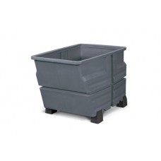 Kontejner iz polietilena (PE), z nogicami, 800 litrov, siv