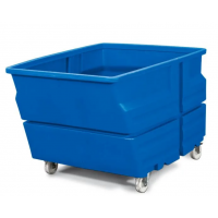 Kontejner iz polietilena (PE), s kolesi, 800 litrov, moder