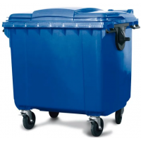 Zabojnik za smeti iz polietilena, 770 l, moder