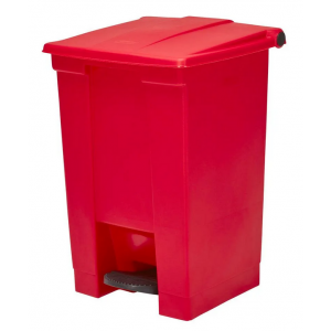 Posoda za smeti iz polietilena (PE), s samozapiralnim pokrovom, prostornina 68 l, rdeča
