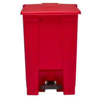 Posoda za smeti iz polietilena (PE), s samozapiralnim pokrovom, prostornina 68 l, rdeča