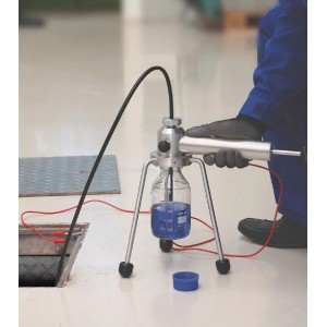 Profi vzorčevalnik iz aluminija, komplet s steklenico, sesalnimi cevmi, medeninasto cevno utežjo, nalepkami, ozemljitvenim kablom