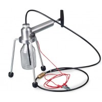 Profi vzorčevalnik iz aluminija, komplet s steklenico, sesalnimi cevmi, medeninasto cevno utežjo, nalepkami, ozemljitvenim kablom