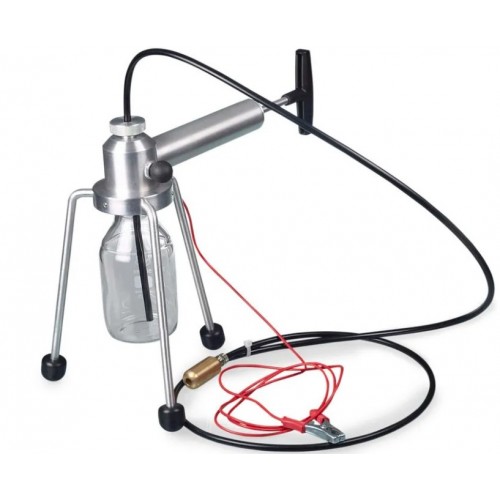 Profi vzorčevalnik iz aluminija, komplet s steklenico, sesalnimi cevmi, medeninasto cevno utežjo, nalepkami, ozemljitvenim kablom