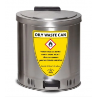 20 l varnostna zbiralna posoda, nerjaveče jeklo, z dušilnim pokrovom