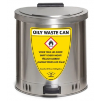 50 l varnostna zbiralna posoda, nerjaveče jeklo, z dušilnim pokrovom