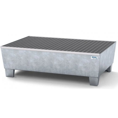 Lovilna posoda classic-line za 2 soda, pocinkana, z rešetko, 1236x815x355 cm