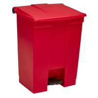 Posoda za smeti iz polietilena (PE), s samozapiralnim pokrovom, prostornina 45 l, rdeč
