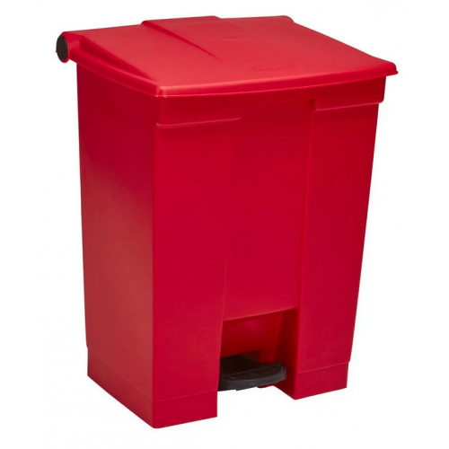Posoda za smeti iz polietilena (PE), s samozapiralnim pokrovom, prostornina 45 l, rdeč