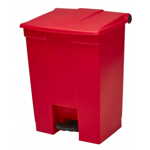 Posoda za smeti iz polietilena (PE), s samozapiralnim pokrovom, prostornina 45 l, rdeč