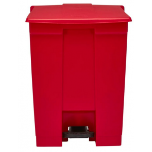 Posoda za smeti iz polietilena (PE), s samozapiralnim pokrovom, prostornina 45 l, rdeč