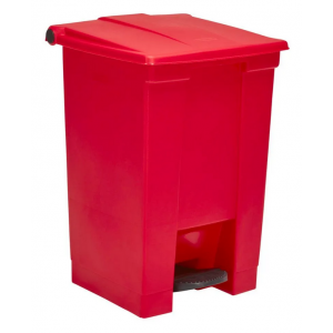 Posoda za smeti iz polietilena (PE), s samozapiralnim pokrovom, prostornina 68 l, rdeča