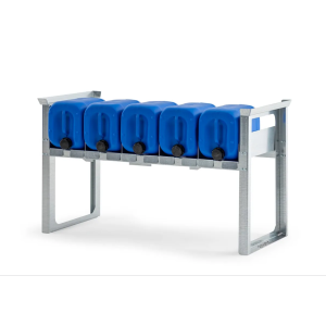 Stojalo za kanistre za 5 x 20, 4 x 30 ali 3 x 60-litrske kanistre, možnost nakladanja, 1429 x 682 x 837 mm