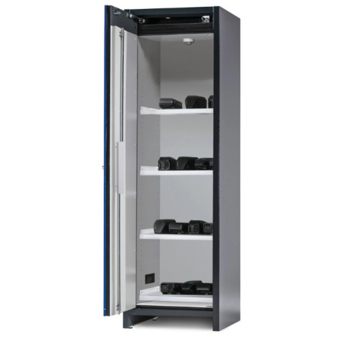 asecos omara za shranjevanje litij-ionskih baterij, SafeStore Core, 4 police, širine 600 mm