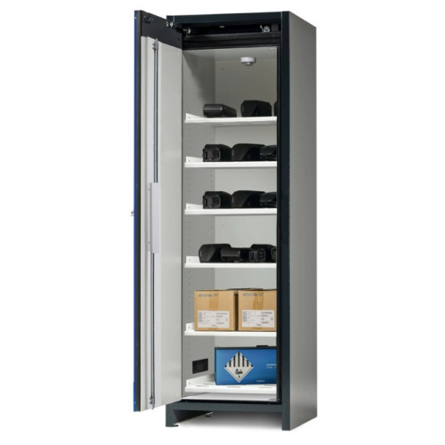 asecos omara za shranjevanje litij-ionskih baterij, SafeStore Core, 6 polic, širine 600 mm