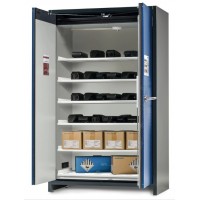 asecos omara za shranjevanje litij-ionskih baterij, SafeStore Core, 6 polic, širine 1200 mm