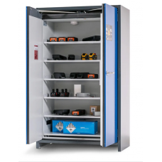 asecos omara SafeStore-Pro za shranjevanje li-ion baterij, 6 polic, Š 1200 mm