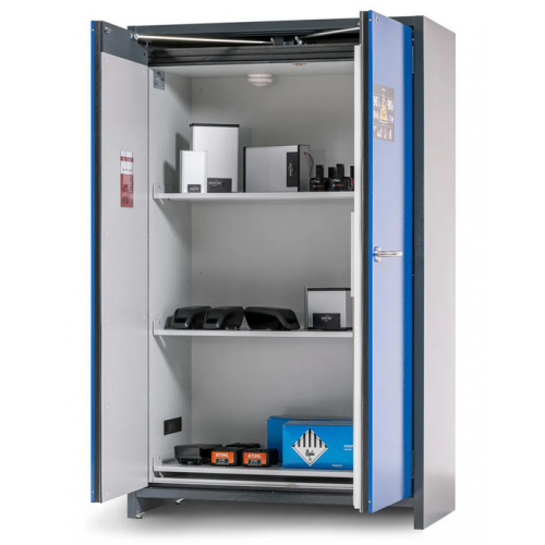 asecos omara SafeStore-Pro za shranjevanje li-ion baterij, 3 police, Š 1200 mm