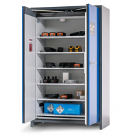 asecos omara SafeStore Pro-Connect za shranjevanje li-ion baterij, 6 polic, Š 1200 mm