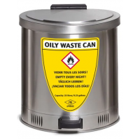 35 litrska varnostna zbiralna posoda, nerjaveče jeklo, z dušilnim pokrovom