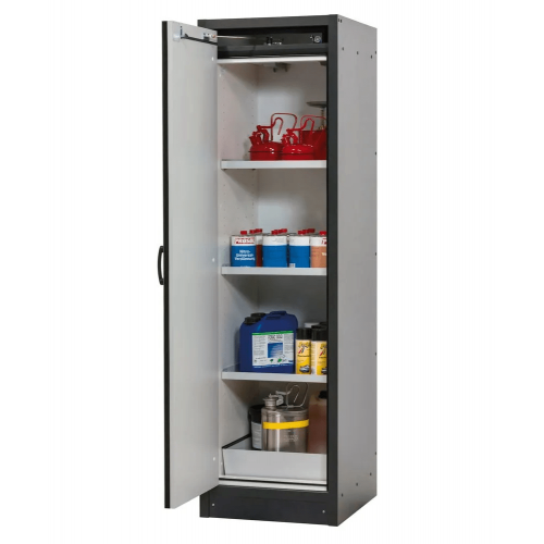 Ognjevarna omara, 30 min, asecos tip 30-63 L, 3 police, antracit/siva, Basis-Line