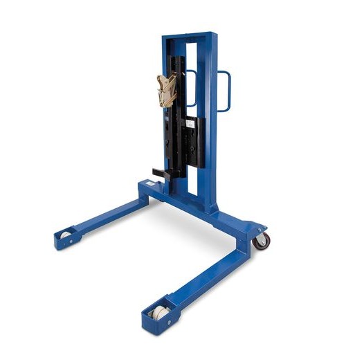 Servo dvigalo sodov, prijemalo sodov, jekleni sodi 60 do 200 l, široko podvozje, višina dviga 0-740 mm