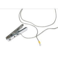 Ozemljitveni kabel z 1 kleščami / 1 sponko in ATEX odobritvijo, dolžina kabla 2 m