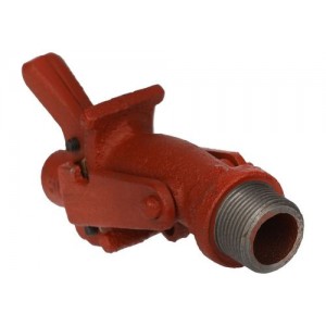 Pipa iz sive litine z medeninasto zapiralno ploščico, 3/4 col navoj