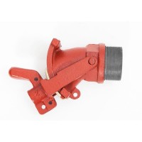 Pipa iz sive litine z medeninasto zapiralno ploščico, 2" navoj 