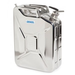 Kanister iz nerjavečega jekla s pipo in ventilacijo, 20 litrov