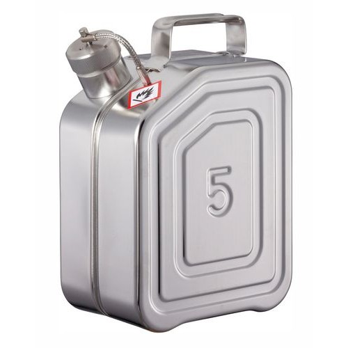 Posoda iz nerjavečega jekla z navojnim pokrovom in varnostnim ventilom, 5 litrov