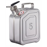Kanister iz nerjavečega jekla s fino dozirno pipo, 5 litrov