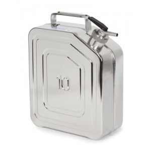 Kanister iz nerjavečega jekla s fino dozirno pipo, 10 litrov
