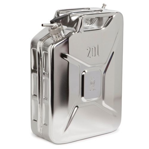 Kanister iz nerjavečega jekla s fino dozirno pipo, 20 litrov