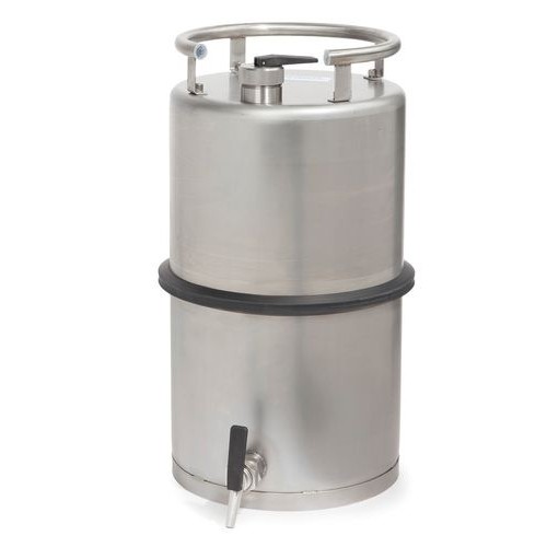 Varnostna posoda iz nerjavečega jekla, s pipo 3/4", 25 litrov