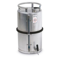 Varnostna nivojska posoda iz nerjavečega jekla, s 3/4" pipo in indikatorjem nivoja, 25 litrov