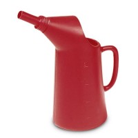 Vrč za točenje iz polietilena (PE), 2 l, rdeč