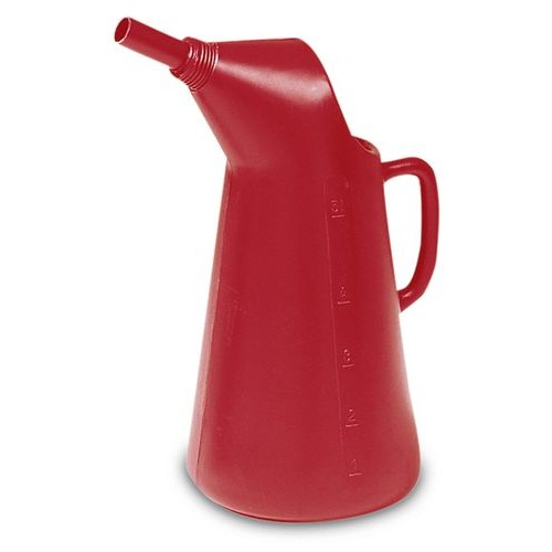 Vrč za točenje iz polietilena (PE), 1 l, rdeč