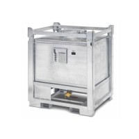 ASF zabojnik s talnim iztokom, 800 l, vroče cinkano