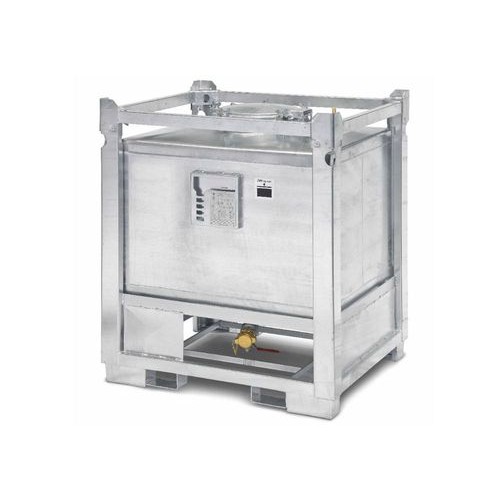 ASF zabojnik s talnim iztokom, 800 l, vroče cinkano