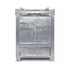 ASF zabojnik s talnim iztokom, 800 l, vroče cinkano